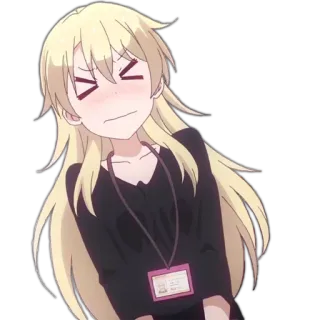 😖 Anime, Garota, Fofa, Desenho animado, Personagem, Loira telegram sticker