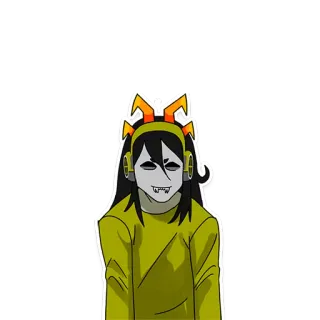 😈 Nepeta Leijon Homestuck Homestuck, Непета Леийон, Тролль, Аниме, Мультфильм, Персонаж telegram sticker