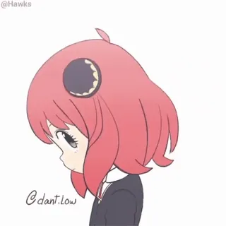 😏 Anya Forger Spy x Family Anya Forger, Spy x Family, Anime, Fanart, Niedlich, Cartoon telegram sticker