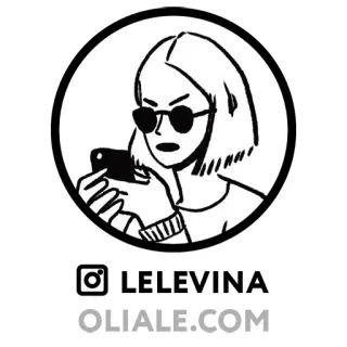 ⭕️ LELEVINA wanita, kacamata hitam, instagram, lelevina, olia, telepon telegram sticker