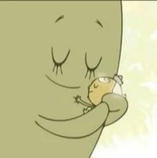 ❤️ dibujos animados, abrazo, lindo, personajes, afecto, animación telegram sticker