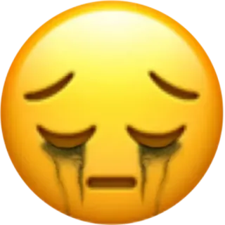 😔 traurig, weinend, emoji, tränenreich, verärgert, emotional telegram sticker