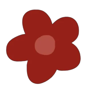❤ flower, red, cartoon, nature, floral, bloom, petal telegram sticker