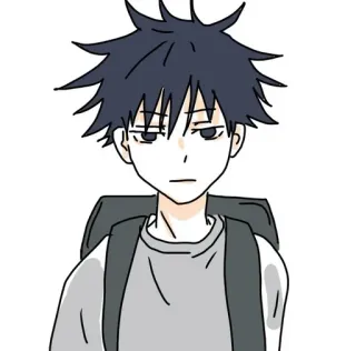 🐺 Anime Stil, Charakter, Rucksack, Casual, Manga, Illustration whatsapp sticker
