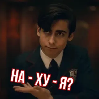 🤠 НА - ХУ - Я? русский, оскорбительный, сленг, вопрос, отношение whatsapp sticker