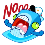 😫 Nom Phim hoạt hình, Quái vật, Dễ thương, Xanh dương, Ngon telegram sticker