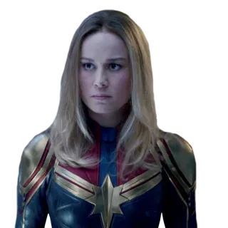 😕 Captain Marvel 惊奇队长, 漫威, 超级英雄, 漫画, 布丽·拉尔森 telegram sticker