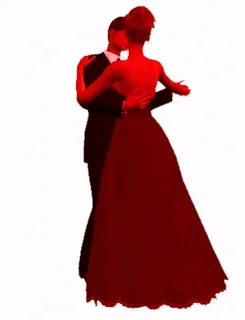 💃 tanzen, paar, romantisch, ballsaal, rot telegram sticker