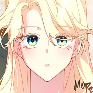🪞 anime, girl, blonde, cartoon, portrait, cute telegram sticker