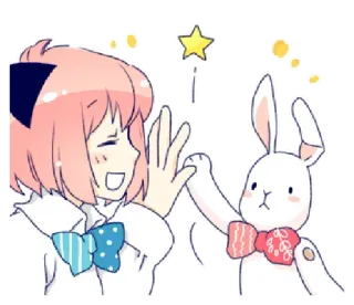 🐰 Anya Forger Spy x Family Anime, Spy x Family, Anya Forger, Cartone animato, Carino, Personaggio whatsapp sticker
