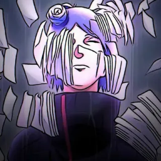 💜 Konan Naruto anime, manga, ninja, paper, character telegram sticker