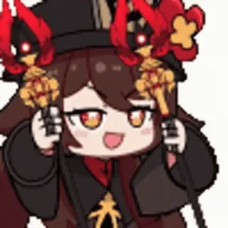 😎 Hu Tao Genshin Impact Anime, Genshin Impact, Hu Tao, Videojuego, Personaje whatsapp sticker