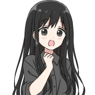 😫 Anime, Mädchen, Cartoon, Emotional, Schockiert telegram sticker