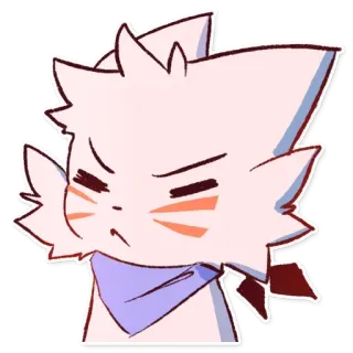 😠 Katze, wütend, süß, Sticker, Anime, Cartoon telegram sticker