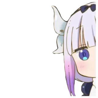 😁 Kanna Kamui Miss Kobayashi's Dragon Maid anime, kanna, dragon, cute, kawaii, anime girl, anime sticker telegram sticker