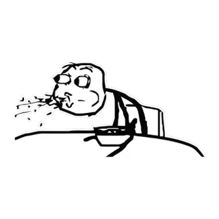 😳 meme, throwing up, sick, cereal, breakfast, funny telegram sticker