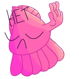 ❌ KET desenho animado, rosa, personagem, pare, mão telegram sticker