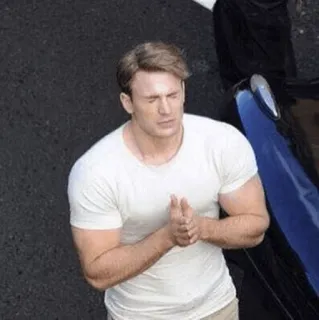 🌪 Chris Evans ator, homem, celebridade, pensando, focado telegram sticker