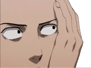 😒 impactado, hombre, anime, facepalm, confusión, sorprendido telegram sticker