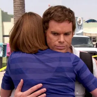 ❤️ Dexter Morgan Dexter abrazo, amor, serie de TV, personajes, abrazar telegram sticker