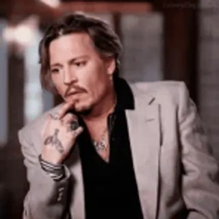 😏 Johnny Depp 演员, 名人, 肖像, 男人 whatsapp sticker