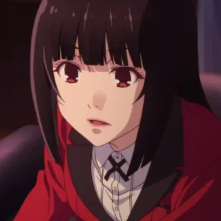♣️ Yumeko Jabami Kakegurui anime, kakegurui, yumeko jabami, gambling, school uniform, red telegram sticker
