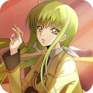 🫥 C.C. Code Geass whatsapp sticker
