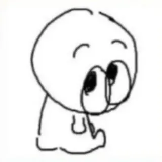 🥺 buồn, khóc, nước mắt, vẽ, hoạt hình, cảm xúc telegram sticker