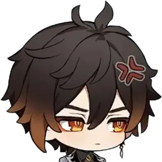 💢 Zhongli Genshin Impact anime, video game, Genshin Impact, Zhongli, character telegram sticker