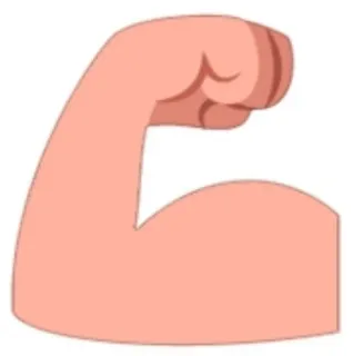 💪 braccio, bicipite, muscolo, forte, bodybuilding, fitness telegram sticker