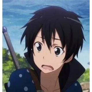 😦 Kirito Sword Art Online Anime, Karakter, Pedang, Seni, Online, Kirito telegram sticker