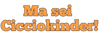 😋 Ma sei Cicciokinder! italian, phrase, humor, nickname telegram sticker