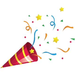 🎉 coriandoli, festa, celebrazione, cracker, stelle, stelle filanti, festivo telegram sticker