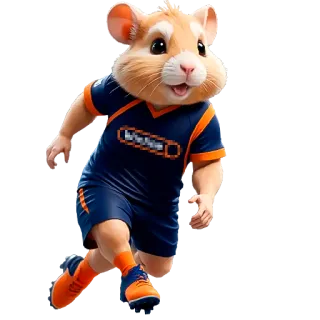 ⚽️ 仓鼠, 足球, 动物, 运动员, 运动, 卡通, 可爱 whatsapp sticker