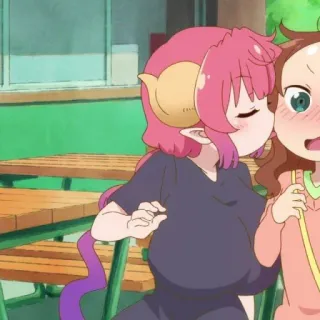 😙 Luka Miss Kobayashi's Dragon Maid Anime, Drache, Dämon, Mädchen telegram sticker
