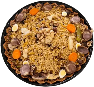 🍚 jedzenie, pilaw, ryż, marchewki, danie, posiłek, kuchnia środkowoazjatycka telegram sticker