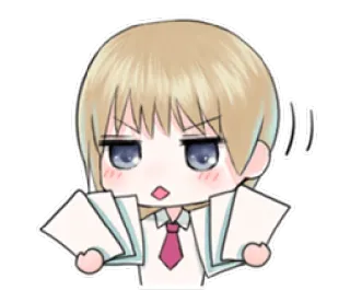 💻 Anime, Niedlich, Kawaii, Chibi, Charakter, Papier, Mädchen telegram sticker