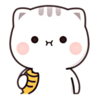 😶 cat, animal, cute, kawaii, sticker telegram sticker