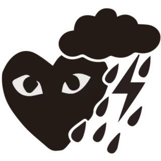 ❤ kucing hitam, mata, gelap, kartun telegram sticker