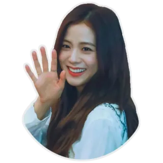 👋 Jisoo K-pop, zangeres, vrouw, beroemdheid, meisje, zwaaien telegram sticker