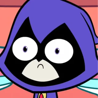 🖤 Raven Teen Titans Go! Мультфильм, Teen Titans, Рейвен, Персонаж, Супергерой telegram sticker