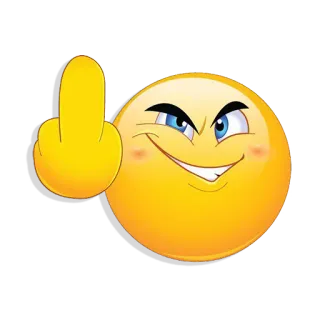 🖕 Emoji, Dedo do meio, Ofensivo, Gesto, Bravo telegram sticker
