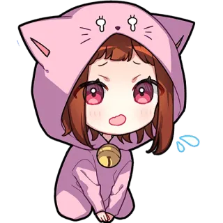 😪 Anime, Gatto, Kawaii, Ragazza, Chibi, Carino telegram sticker