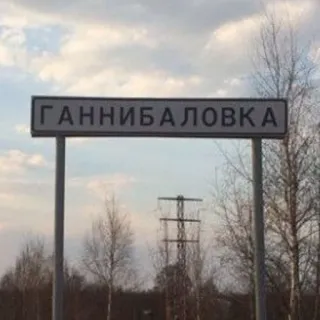 🛑 ГАННИБАЛОВКА panneau de rue, ville, village, nom, localité telegram sticker