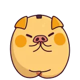 🧘‍♂️ pig, animal, cute, cartoon, sticker telegram sticker