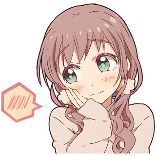 ☺️ สาวอนิเมะ, สติกเกอร์, น่ารัก, การ์ตูน, ภาพประกอบ telegram sticker