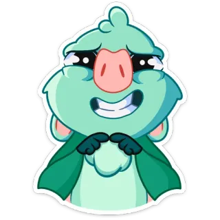 😬 Hoạt hình, Nhân vật, Dễ thương, Lợn, Động vật, Minh họa telegram sticker