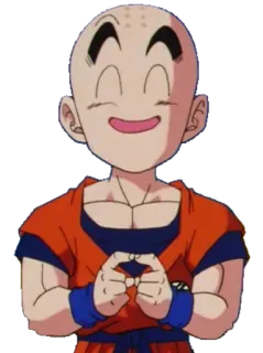 😁 Krillin Dragon Ball anime, dragon ball, krillin, cartoon telegram sticker