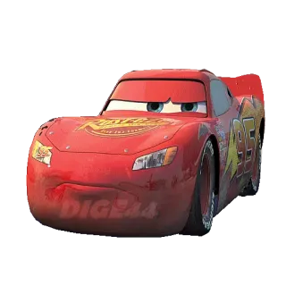 😤 Lightning McQueen Cars DIGBA44 carros, lightning mcqueen, animado, pixar, personagem, filme telegram sticker
