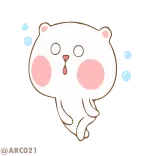 🥴 귀여운, 곰, 동물, 스티커, 만화 telegram sticker